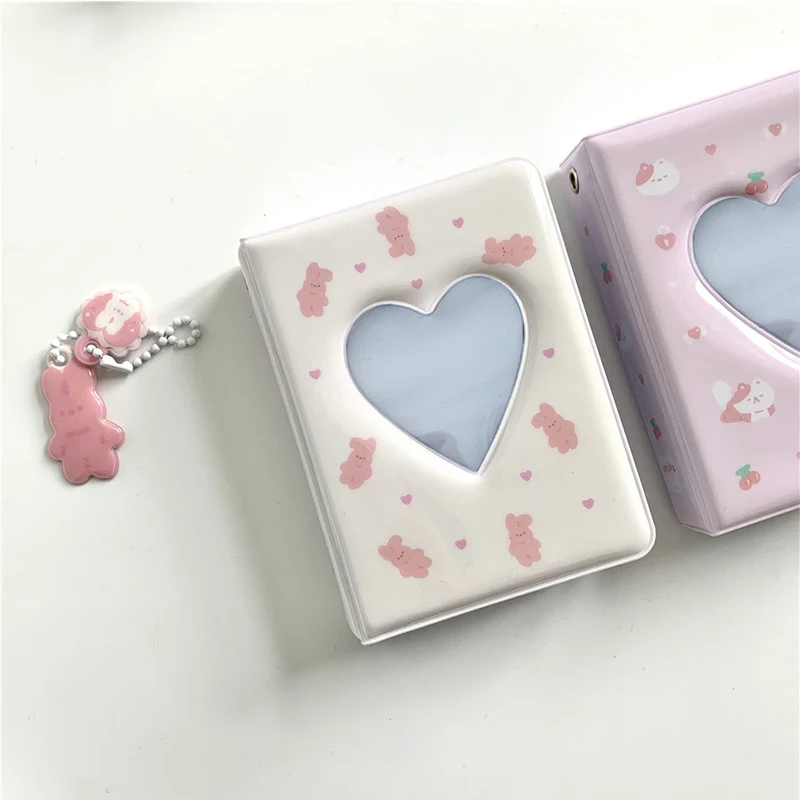 Kpop Photo Card Binder 3 Inch - Porte-cartes photo ours mignon, classeur de