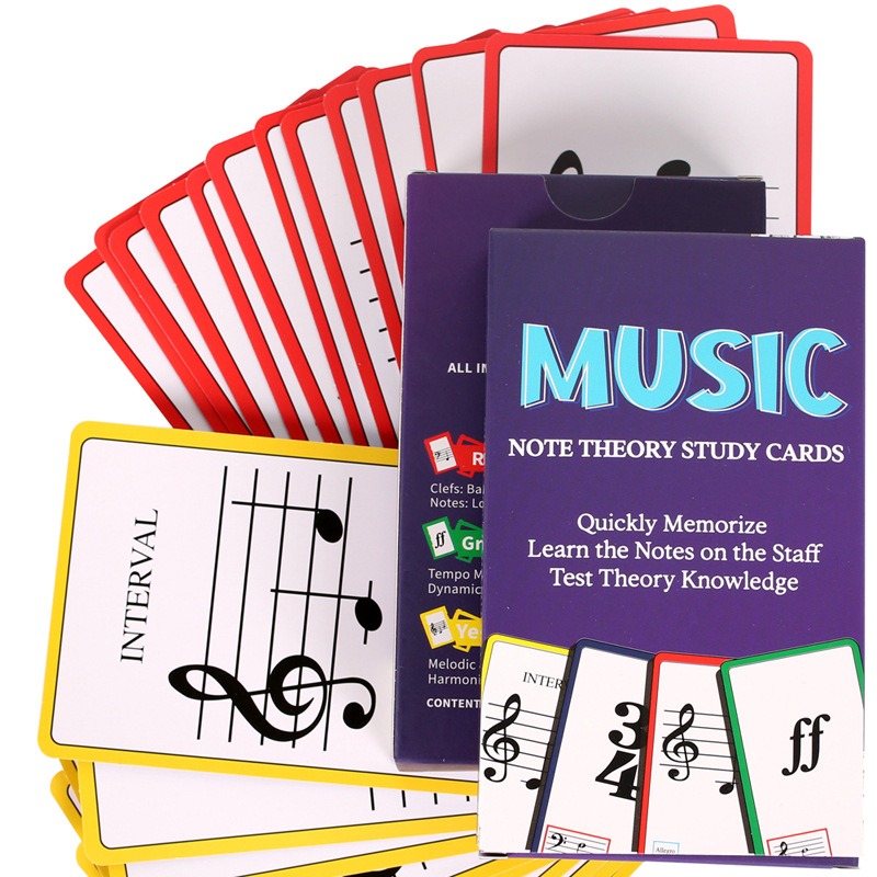 Blank Sheet Music Notebook - Cartes Flash de musique tableau des