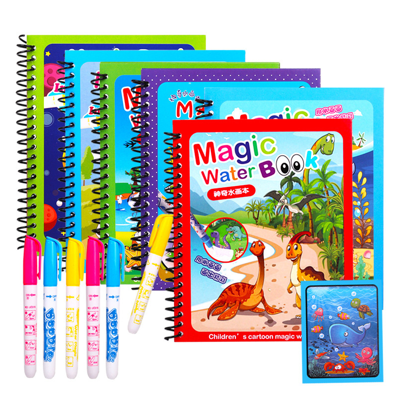 Reusable Water Magic Coloring Book - Livre d'Eau Magique de Peinture Réutilisable,