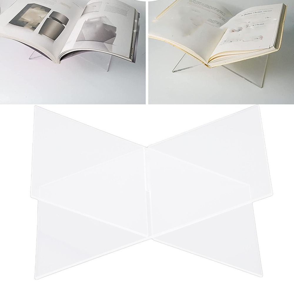 Clear Acrylic Book Stand Holder - 1 ensemble de support de livre