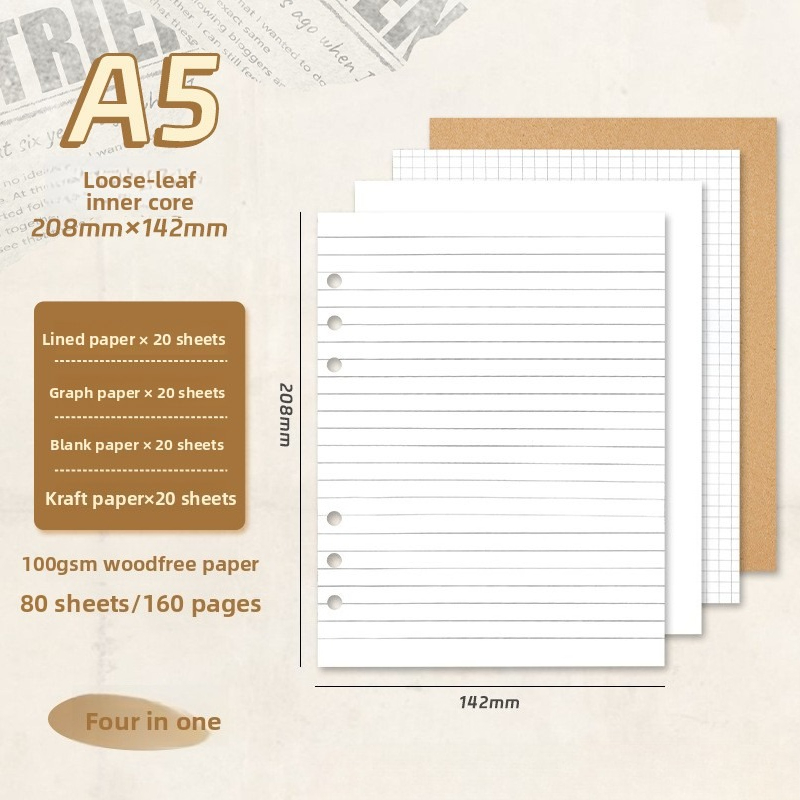 Recharges pour carnet à feuill - A5 Spiral Dotted Grid Notebook avis et prix