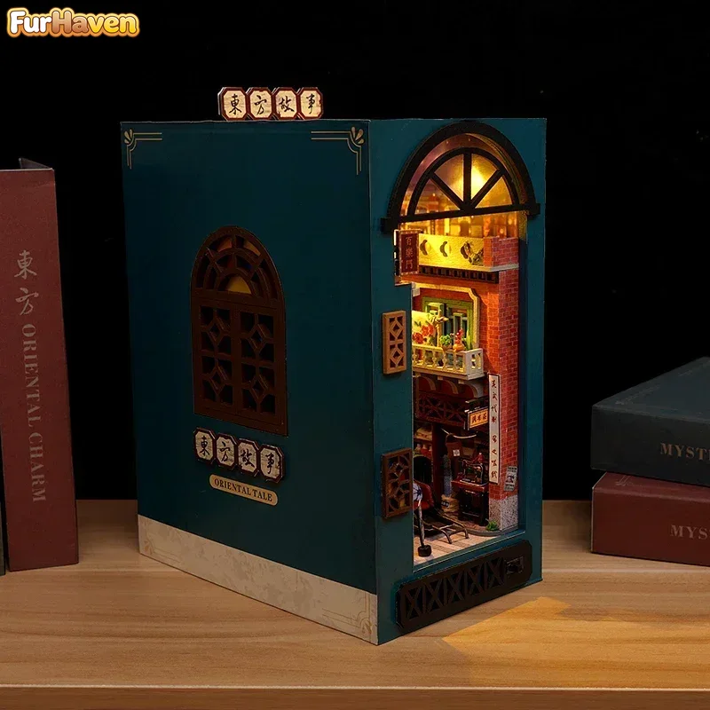 Kits de modèles miniatures DIY - Diy Wooden Book Nook Kit Shelf Insert avis et prix