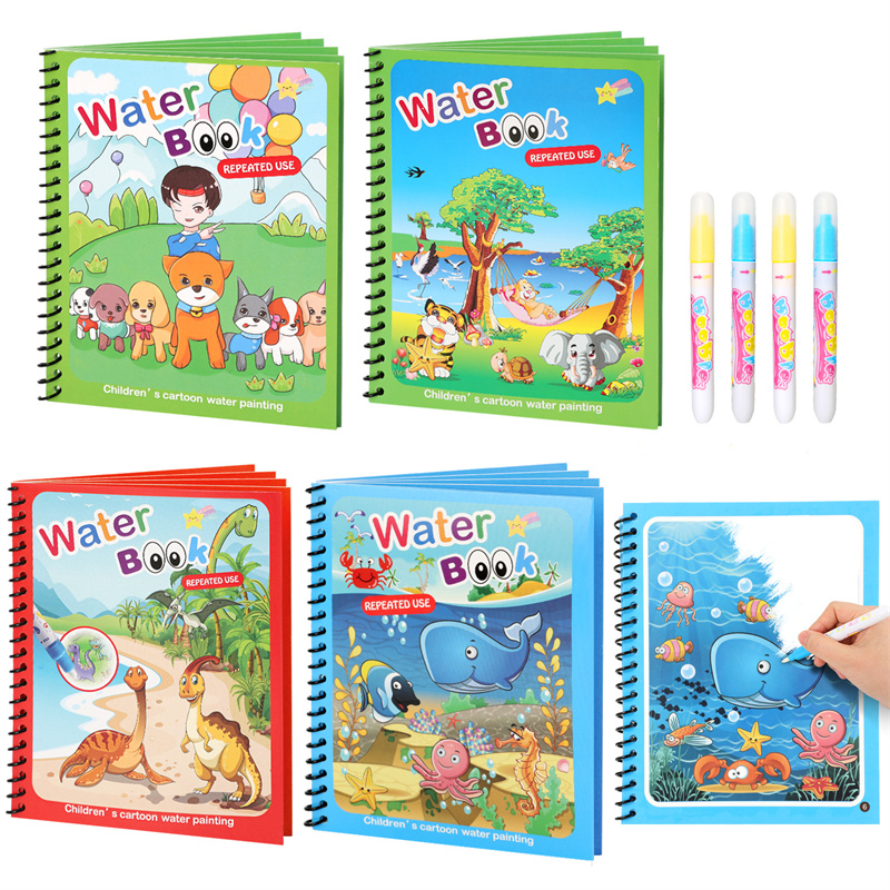 Jouets Montessori, livre de co - Reusable Water Magic Coloring Book avis et prix