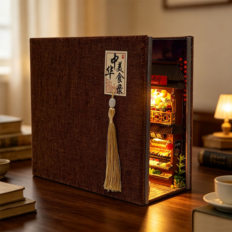 Kit de Modèle de Maison de Pou - Diy Wooden Book Nook Kit Shelf Insert avis et prix