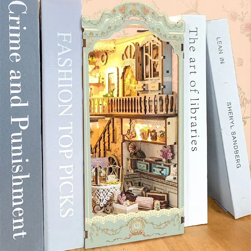 Bibliothèque de ville de conte - Diy Wooden Book Nook Kit Shelf Insert avis et prix