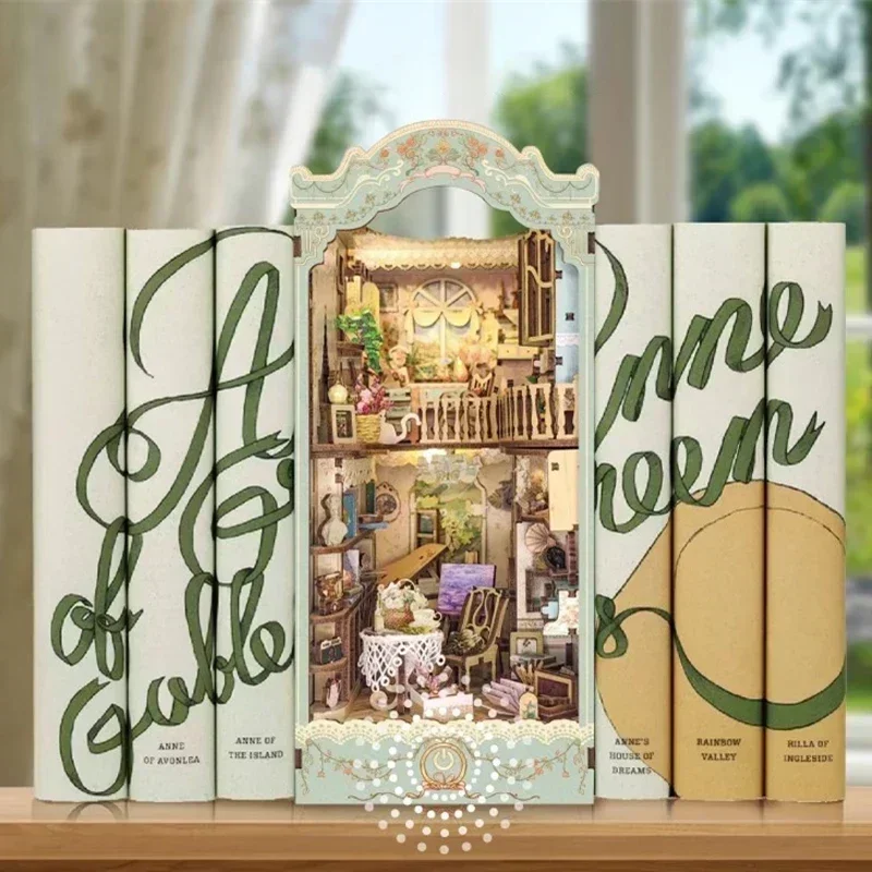 Bibliothèque de ville de conte - Diy Wooden Book Nook Kit Shelf Insert avis et prix