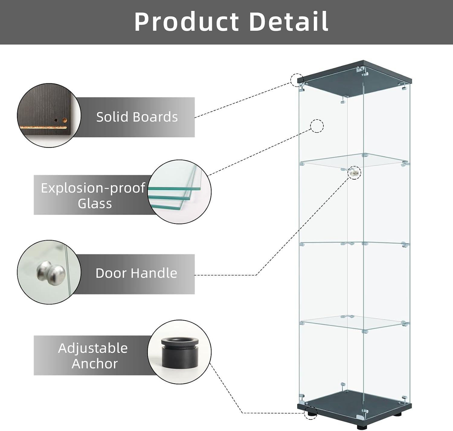 Vitrine en verre avec serrure, - Books avis et prix