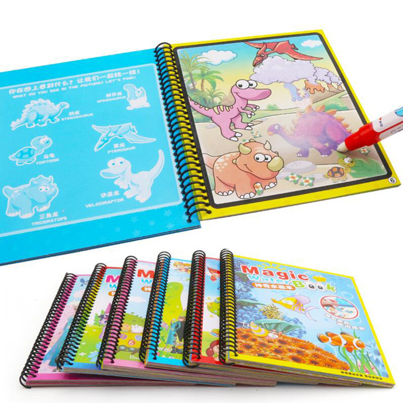 Livre d'Eau Magique de Peintur - Reusable Water Magic Coloring Book avis et prix